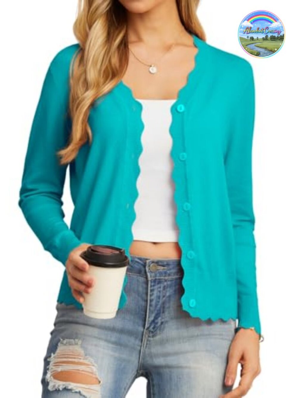 Women's Lightweight Ribbed Button Down Cardigan Long Sleeve